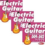 Ikebe Original Electric Guitar Strings “イケベ弦 エレキギター用 009-042” [Super Light Gauge/IKB-EGS-0942]×3セット