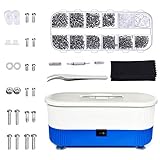 超音波眼鏡クリーナー修理キット – Mini眼鏡クリーニングマシン1100pcs Eyeglassesネジと鼻Nads Set with tweose Pezer Micro Screwdriver 