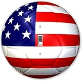 Rikki Knight RND-LSPS-68 USA Team World Cup Flag Soccer Ball Football Round - Single Toggle Light Sw