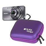 DURAGADGET Durable Purple Camera Case For Sony HDR-AS30, Sony DSC-HX9V, H70, W570 & W630, Panasonic 