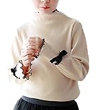 Bevalsa無地 Tシャツ 薄手 セーター 長袖 ニットウェア 秋冬春 ベビー 子供服 女の子