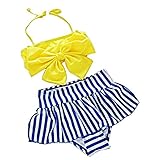 Cutelove 子供水着　キッズ　二点セット 女の子 夏 ビーチ 蝶結び付き　旅行　スーツ　可愛い