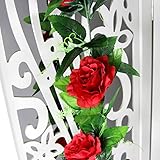 BASONG　観葉植物 緑 吊り  壁掛 グリーン 人工 植物 2メートル　レッド