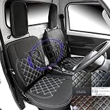 シートカバー アクティ トラック (H21.12-R3最終) HA8 ACTY (運転席・助手席セット ）軽トラ用品 商用車 内装 部品 カスタム パーツ HSC1368 (ホワイトステッチ)