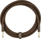 Fender フェンダー エレアコ用シールドケーブル Paramount 10' Acoustic Instrument Cable, Brown 3m
