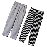 P Prettyia シェフ用　ワーキングパンツ　作業ズボン パンツ レストラン用　ポケット付き　XL　2枚セット