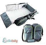Travel Portable Bassinet- 3 in 1 Diaper Bag, Travel Bed, & Portable Changing Station With Bonus Bed 