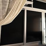 [ hoho ]不透明ブラックウィンドウソーラーTint UVプルーフ熱遮断ホームオフィスビルFilm Tint 60"x39" ブラック