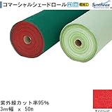コマーシャルシェードロール 3m×50m 95％ チェリーレッド
