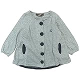 【秋冬物】 nico hrat(ニコフラート) 綿レーヨン天竺ブラックウォッチカーディガン 100cm /MG NO.B-250661