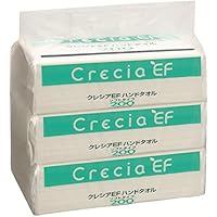 クレシア EFハンドタオル ソフトタイプ 2枚重ね 200組(400枚)×3パック