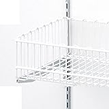 ワイヤーバスケット W90×D35cm ホワイト 什器 オプション オリジナル