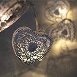 kcasa 1.8m 10 led metal heart shape string light led fairy