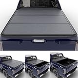 TIMORUN ハード三つ折りトラック荷台トノーカバー 2022-2025年式トヨタタンドラ 5フィート6インチ荷台用 OEレールシステム付き