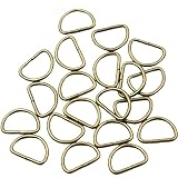 [KUKU工房] Dカン レザークラフト金具 (内径15mm, アンティークゴールド) 20個セット