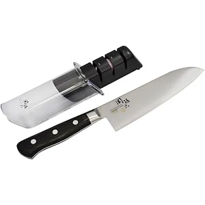 貝印 KAI 【 包丁 ダイヤモンドシャープナー セット 】 関孫六 三徳包丁 165mm 10000CC AE5161 & ダイヤモンド & セラミックシャープナ