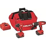 Hilti 3487016 18-Volt Lithium-Ion Cordless Hammer Drill Driver/Impact Driver Combo Kit [並行輸入品]