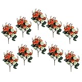 F Fityle 完全　豪華　21頭　人工ローズ　シルク　フラワー　花　ウェディング　10個　　　　