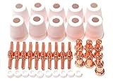 プラズマ カッター ノズル & チップ 切断機 消耗品 20個 セット ( CUT-40 CUT-40D CUT-50 CT52 )