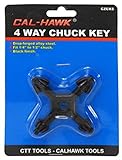 4-way Chuck Key for Drills Drill Presses 3/8 & 1/2 by Cal