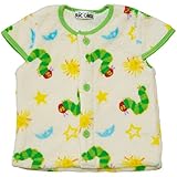 2017年 秋冬 はらぺこあおむし マシュマロフリース 総柄 肩付きベスト THE WORLD OF ERIC CARLE アイボリー◇80cm