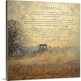 Bonnie Mohrプレミアムシックラップキャンバス壁アート印刷題名Farming 16" x 16" 2403602_24_16x16_none