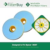 2 - Dyson DC07 (DC-07) Pre Motor Filters, Part 904979-02. Designed by FilterBuy to ALL Dyson DC07 Up