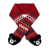 mikihouse Double_B(ミキハウスダブルB)編みぐるみ付きノルディック柄マフラー サイズ無し,赤