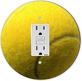 Rikki Knight RND-GFISINGLE-58 Tennis Ball Single GFI Light Switch Plate, Yellow [並行輸入品]