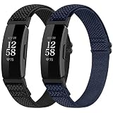 Runostrich コンパチブル Fitbit Inspire2/Inspire HR/Inspire ナイロン弾性スポーツバンド交換用ストレッチバンド ストラップ