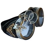 Steampunk GogGLes VicTORian Novelty Glasses cosplay Antique filigree S2 (Clear lens 1x) by umbrellal