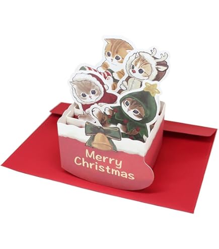 Amazon | mofusand/モフサンド クリスマスポップアップカード CMG-567