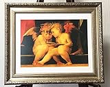 ロッソ・フィオレンティーノ 天使たち　(玉座の聖母子 部分 1519） 額縁入り 約　31 x 37 cm