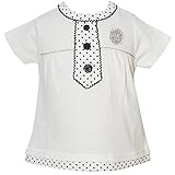 【本体綿100%】2016年 夏物 UZULAND ウズランド MONO 天竺 前立て飾り 半袖Ｔシャツ ホワイト◇95cm