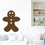 Gingerbread Man Kids Food & Drinkウォールステッカーキッチン飾りアートデカールで使用可能な5サイズ25色 04. Large 98cm (W) x 119cm (H)