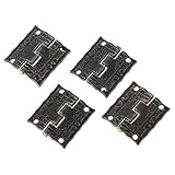 4個入り アンティーク調 蝶番 四角のヒンジ キャビネットドアハード ウェアヒンジ 箱掛け金　ネジに付き 装飾 手芸 手作り パーツ 金具 26*23MM