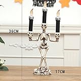 Zehui Candle Light Halloween Scary Skull Candle Light For Haunted House KTVステージセット部屋バーパーティーホーム装飾 mhy
