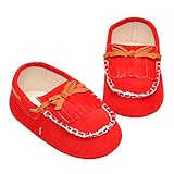 Domybest ベビーシューズ　秋用シューズ 革靴 男女兼用 キッズ 赤ちゃん　子供　可愛い　祝い お出かけ 日常生活 レッド12cm