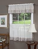 Achim Home Furnishings Hamilton 58-Inch by 36-Inch Tier Pair and 58-Inch by 14-Inch Valance Set
