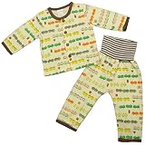ボーイズ|ベビー|パジャマ[enfant pur]腹巻付ニットキルトパジャマ|長袖上下セット|電車柄|寝間着|男の子|男児 95cm CR-クリーム