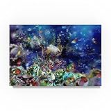 Coral Reefライラックby Runa、22 x 81 cmキャンバス壁アート