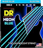 DR エレキ弦 NEON ニッケルメッキ ブルー カラー コーテッド .009-.042 NBE-9
