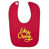 (フロソ) FLOSO 赤ちゃん・ベビー用 Like A Champ(チャンピオンの如く)プリント ベルクロビブ スタイ (ワンサイズ) (レッド)