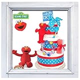 3段おむつケーキ「セサミストリート・エルモ」【出産祝い】【パンパース使用】-L