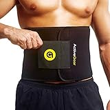 activegearプレミアムウエストトリマーベルトスリムボディ汗ラップ腹部用とバックランバーサポート