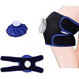 アイシングサポーター, スポーツ用 アイスバッグサポーター 膝用 足首 固定用サポーター アイシングセット 肘 固定サポーター アイシング用 氷のう アイスバッグ 結露なし 大口径 水漏れ防止 冷温両用