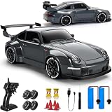 TOPLIVING RCドリフトカー 1:24スケール リモコン車 LEDライト付き 2.4GHz 20KM/H 4WD 高速RCカー ドリフトタイヤ バッテリー2個 レーシングスポーツトイ