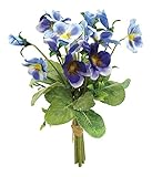 エルアーツ 造花 パンジーバンドル 全長19cm・花径3.5cm ブルー E3643-05