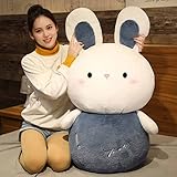 [XLOYP] ウサギ ぬいぐるみうさぎ 縫いぐるみ大 プレゼント 兎 ぬいぐるみ ヒツジ 大きい 手触りふわふわ 動物ぬいぐるみ うさぎぬいぐるみ 青い 抱きつきアニマル 超萌え 100cm ギフトグッズ おもちゃ 女の子 ふわふわ