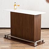 【カウンターテーブル 長辺120cmサイズ 日本製】美しい木目◎艶めく鏡面仕上げ◎安心の日本製 ホワイト/ブラウン 色